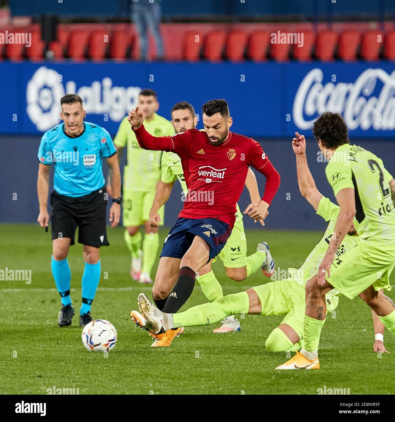 Pamplona, Spagna. 31 Ott 2020. Spagnolo la Liga calcio match Osasuna vs Atletico Madrid al El Sadar Stadium, Pamplona, 31 ottobre 2020 la Liga/Cordon Press Credit: CORDON PRESS/Alamy Live News Foto Stock