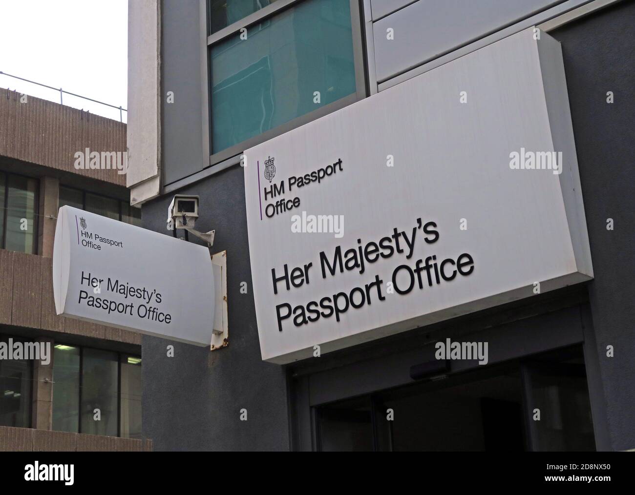 HMPO, Her Majestys Passport Office, Old Hall Street, Liverpool, Merseyside, Inghilterra, Regno Unito, centro regionale per l'elaborazione dei passaporti Foto Stock