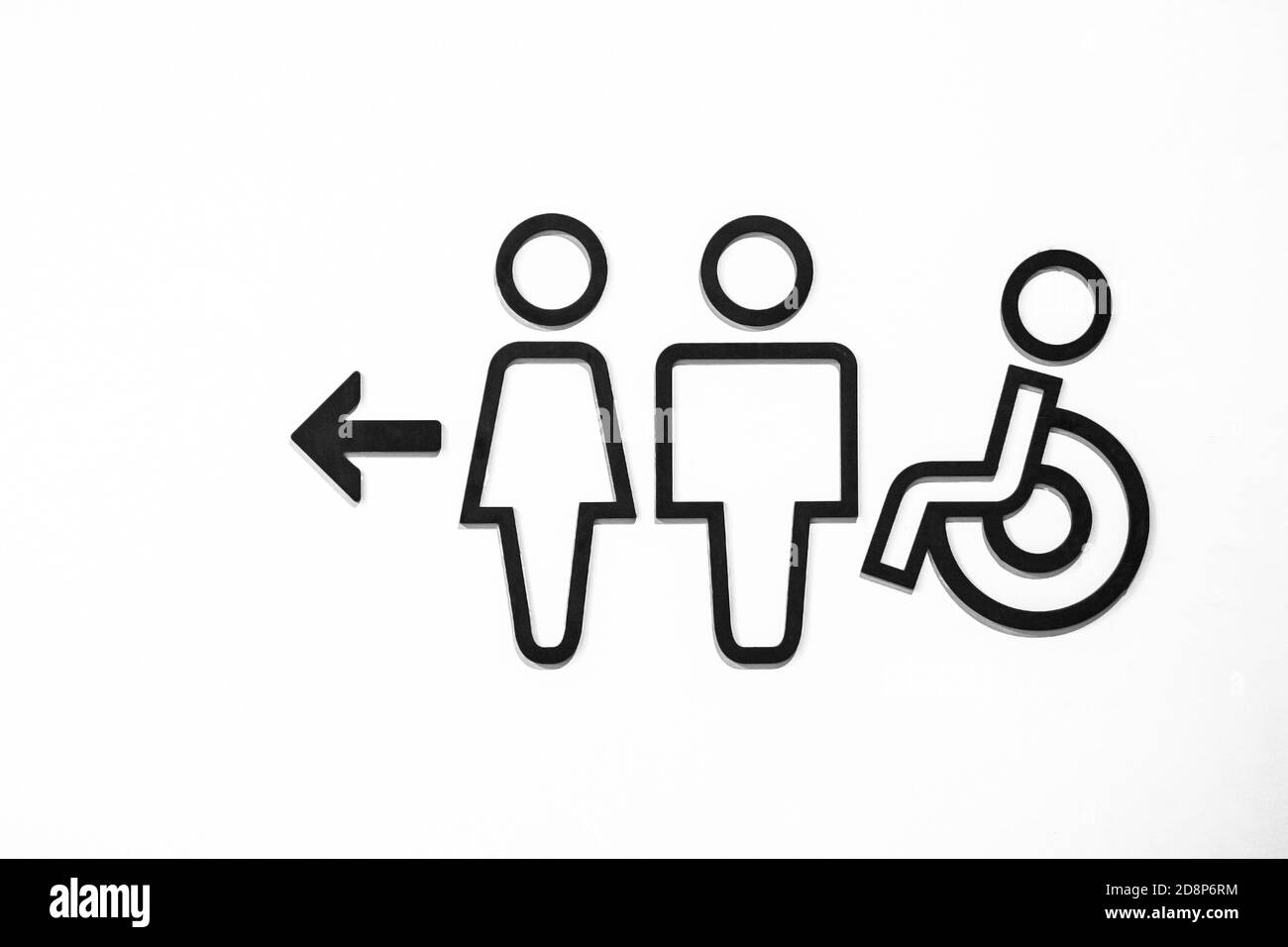 indice uomini donne e disabili Foto Stock