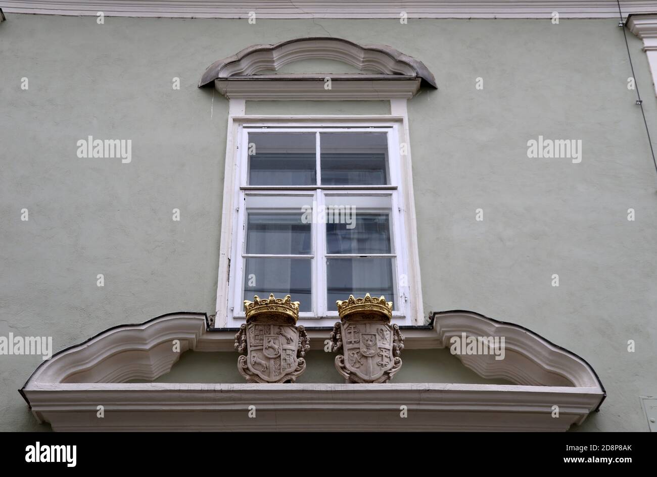 Architettura storica a Maribor nella Slovenia orientale Foto Stock