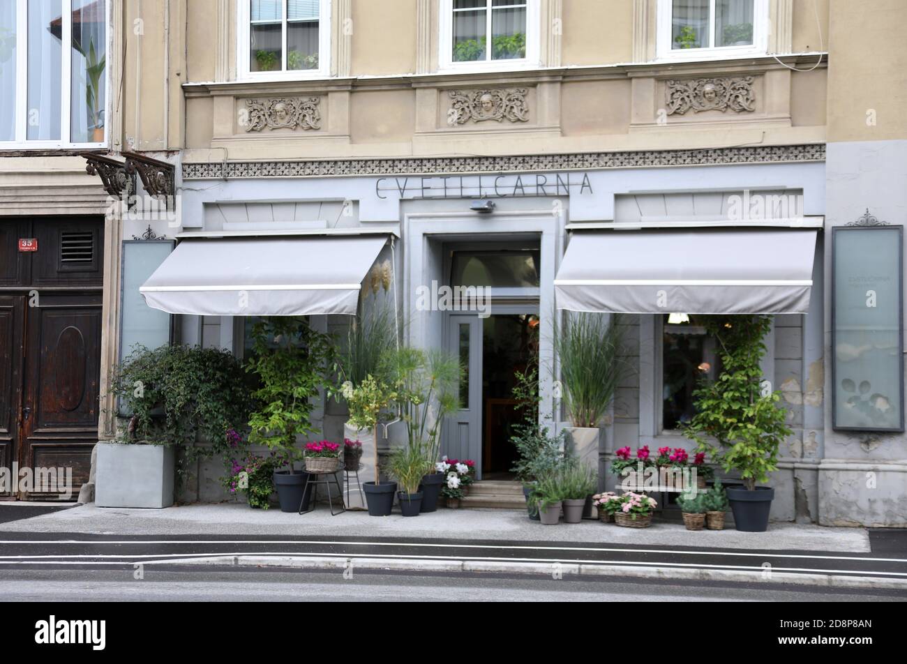 Architettura storica a Maribor nella Slovenia orientale Foto Stock