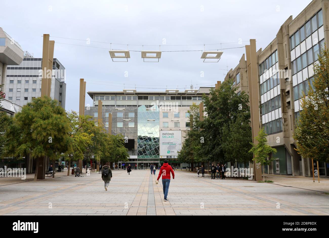 Area moderna del centro di Maribor Foto Stock