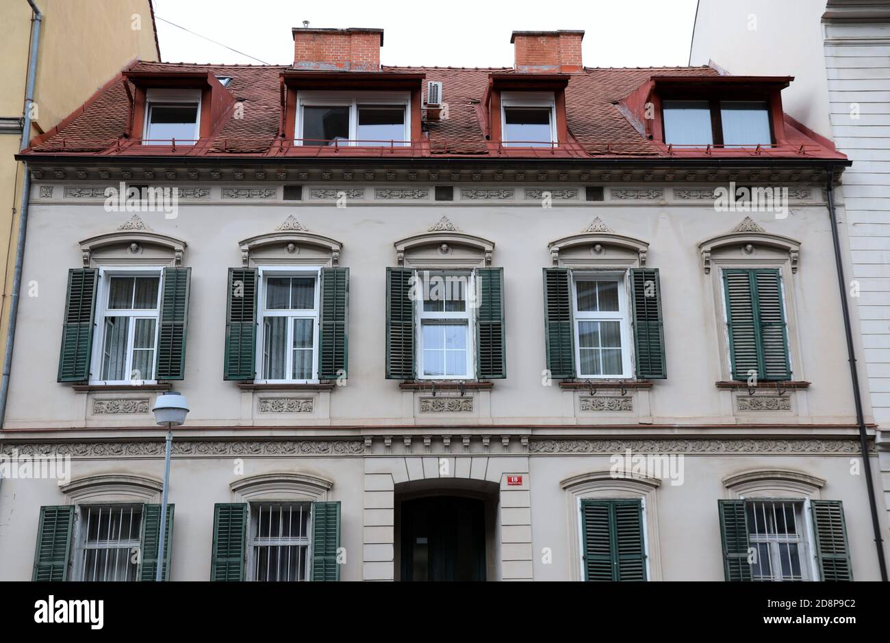 Architettura storica a Maribor nella Slovenia orientale Foto Stock