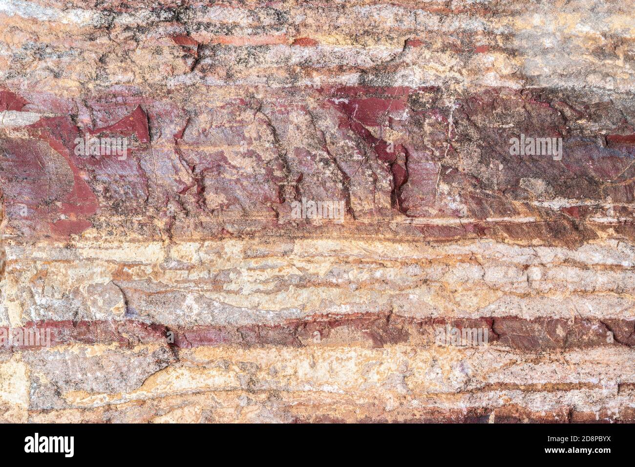 Roccia metamorfica precambriana, regione del Lago superiore, W. penisola superiore Michigan, USA, 4.5 a 5 miliardi di anni, di Dominique Braud/Dembinsky Foto A Foto Stock