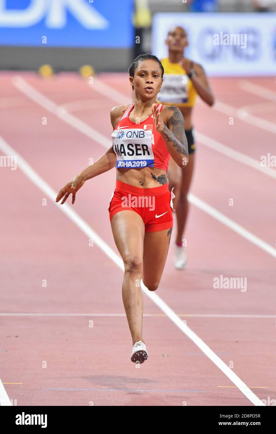 Salwa Eid Naser (Barhein). Medaglia d'oro di 400 metri. IAAF World Athletics Championships, Doha 2019 Foto Stock