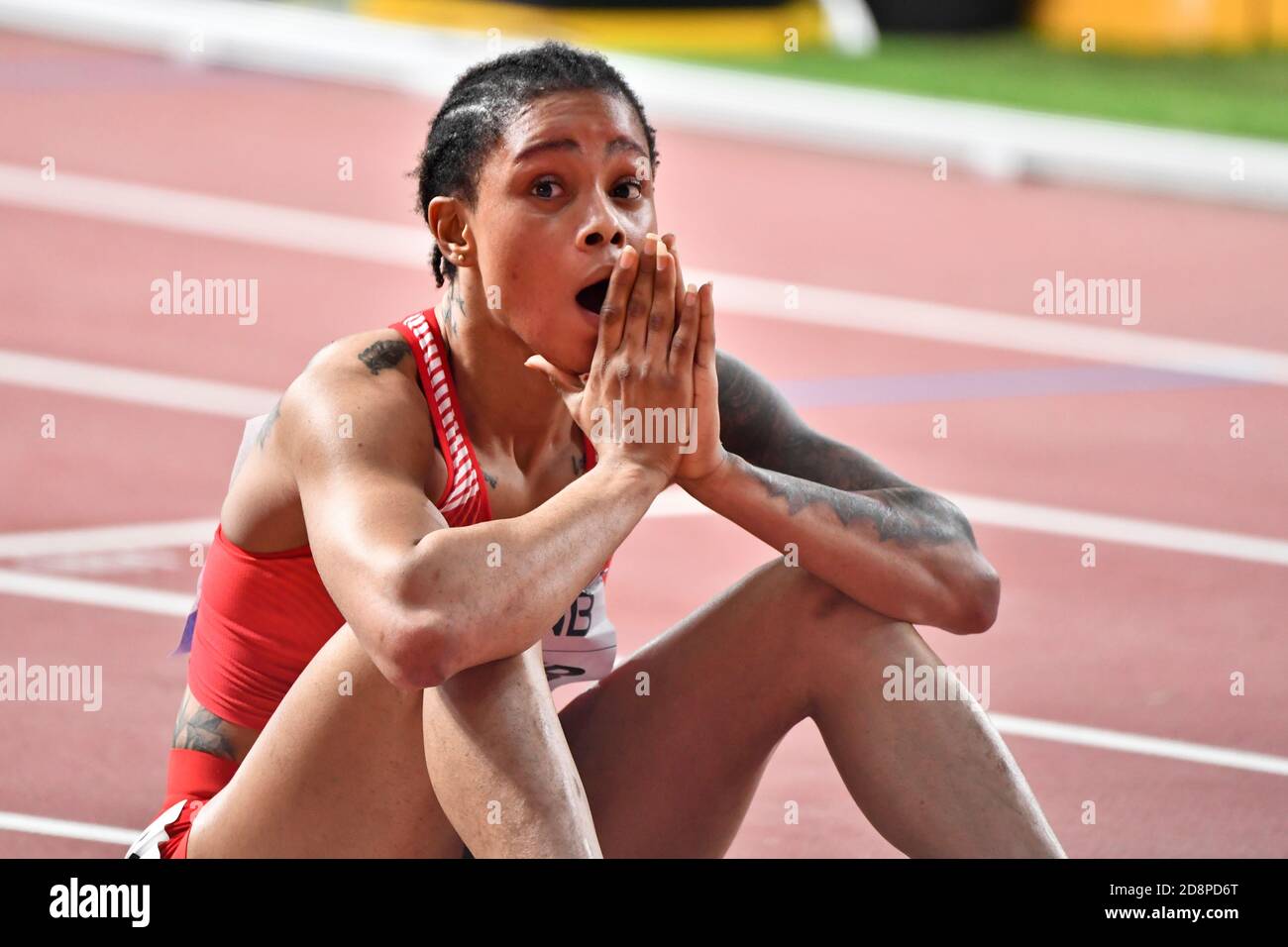 Salwa Eid Naser (Barhein). Medaglia d'oro di 400 metri. IAAF World Athletics Championships, Doha 2019 Foto Stock
