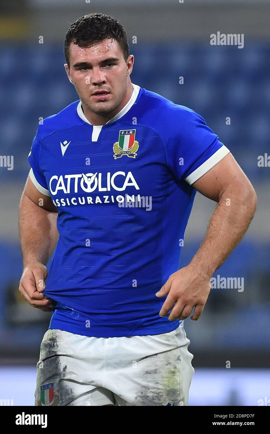 Roma, Ita. 31 Ott 2020. Giosue Zilocchi Italia-Italia / Inghilterra, sei Nazioni, Rugby, Roma, Italia - 31-10-2020 Credit: Independent Photo Agency/Alamy Live News Foto Stock