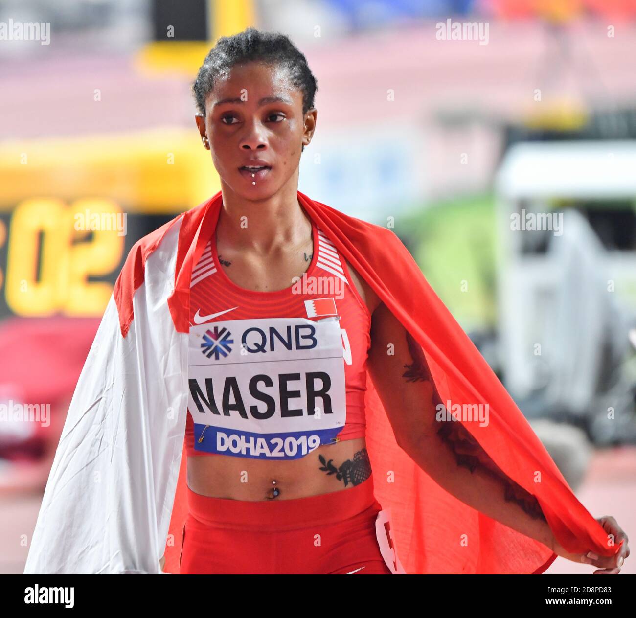 Salwa Eid Naser (Barhein). Medaglia d'oro di 400 metri. IAAF World Athletics Championships, Doha 2019 Foto Stock