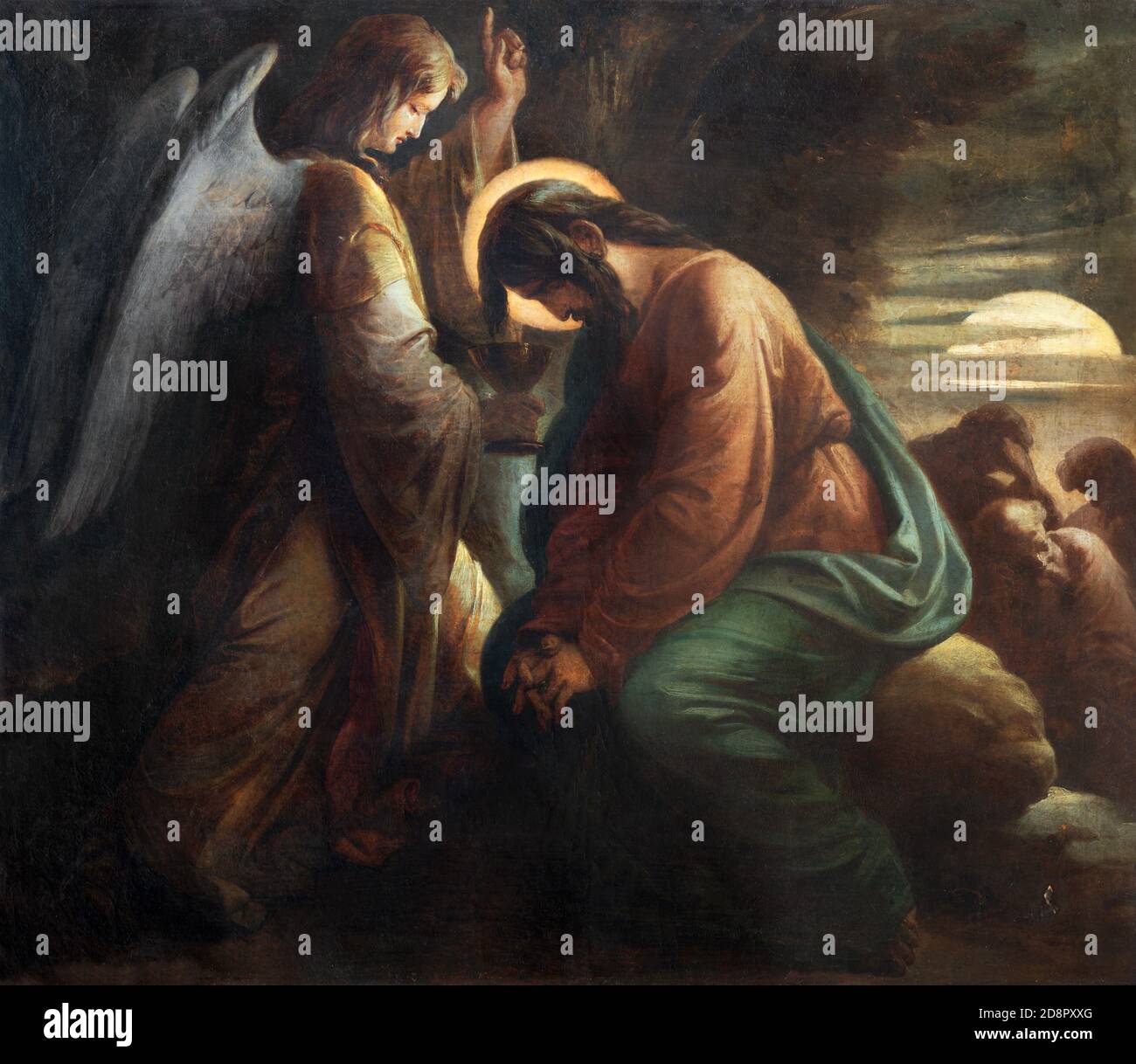 VIENNA, AUSTIRA - 22 OTTOBRE 2020: Il dipinto di Gesù nel giardino del Getsemani nella chiesa di San Giovanni di Evangelista di Karl Geiger (1876). Foto Stock