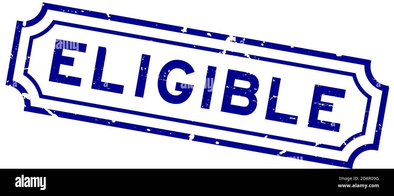 Grunge blu ammesso parola gomma business sigillo timbro su bianco sfondo Illustrazione Vettoriale