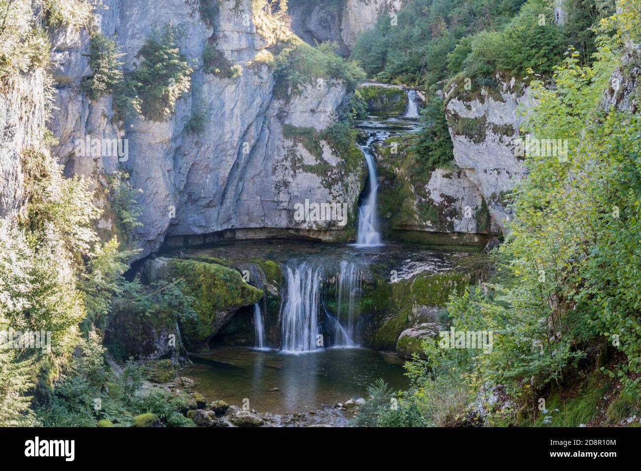 Claude Roy Jump o Cascade de la Billaude, Giura in Francia Foto Stock