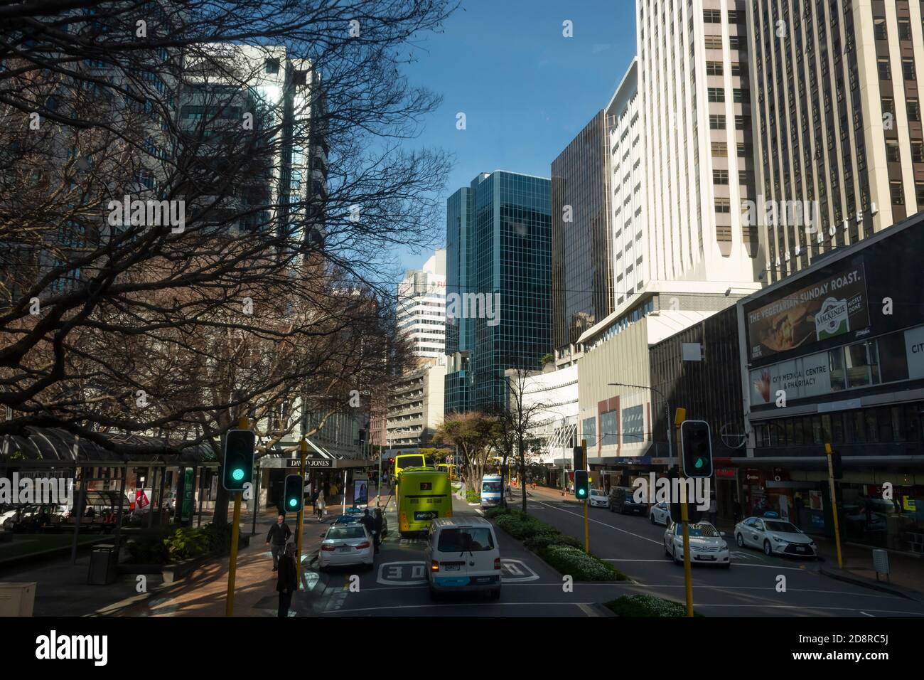 Alti edifici, Wellington, North Island, Nuova Zelanda Foto Stock