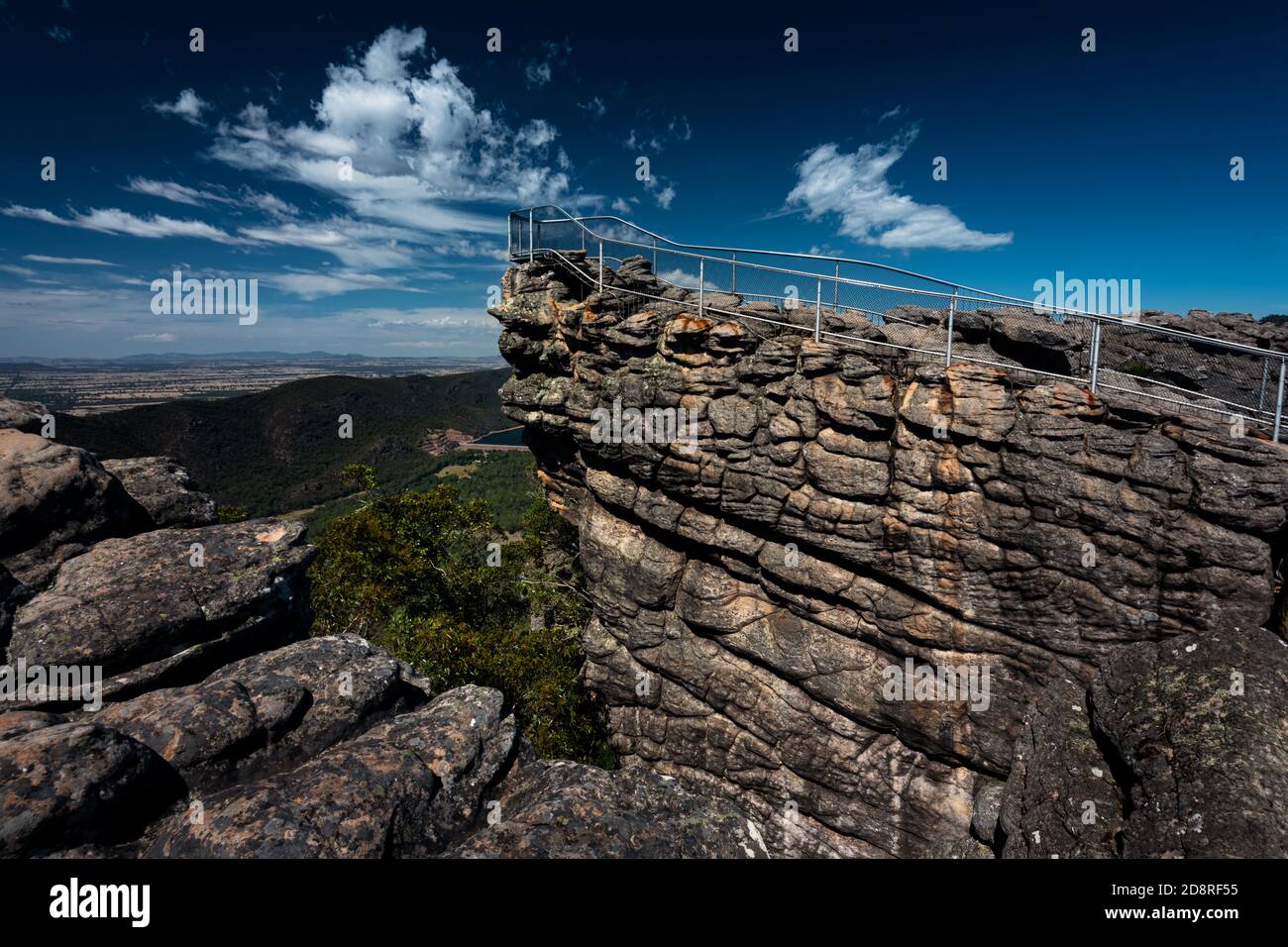 Il Pinnacle offre viste spettacolari nel Parco Nazionale dei Grampians. Foto Stock