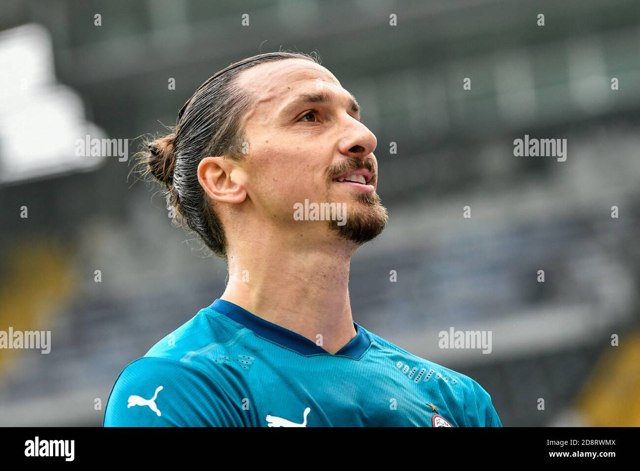 Stadio Dacia Arena Friuli, udine, Italia, 01 Nov 2020, Zlatan Ibrahimovic (AC Milan) durante Udinese Calcio vs AC Milan, Calcio italiano Serie A match - Credit: LM/Alessio Marini/Alamy Live News Foto Stock