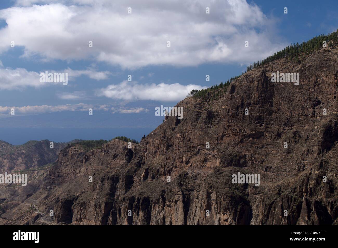 Gran Canaria, paesaggio della parte centrale dell'isola, Las Cumbres, vale a dire i vertici, ottobre Foto Stock