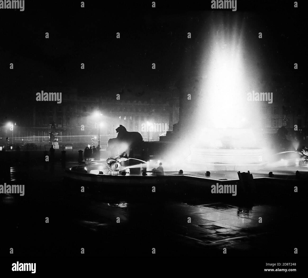 Trafalgar Square, Londra, probabilmente anni '20 Foto Stock