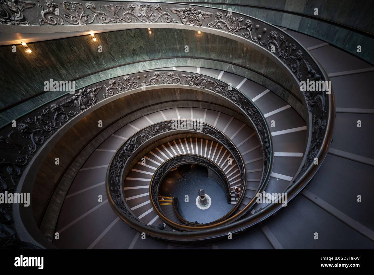 Scalinata Bramante in Vaticano, Roma, Italia, famosa attrazione della città. Foto Stock