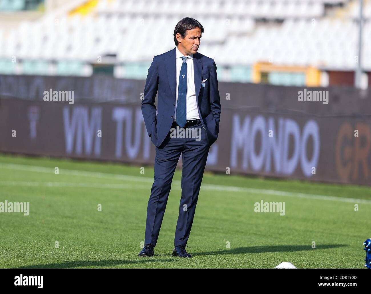 Allenatore della SS Lazio Simone Inzaghi durante la Serie A 2020/21 tra Torino FC e SS Lazio allo Stadio Olimpico Grande Torino, Torino, Italia il 01 novembre 2020 - Foto Fabrizio Carabelli Credit: LM/Fabrizio Carabelli/Alamy Live News Foto Stock