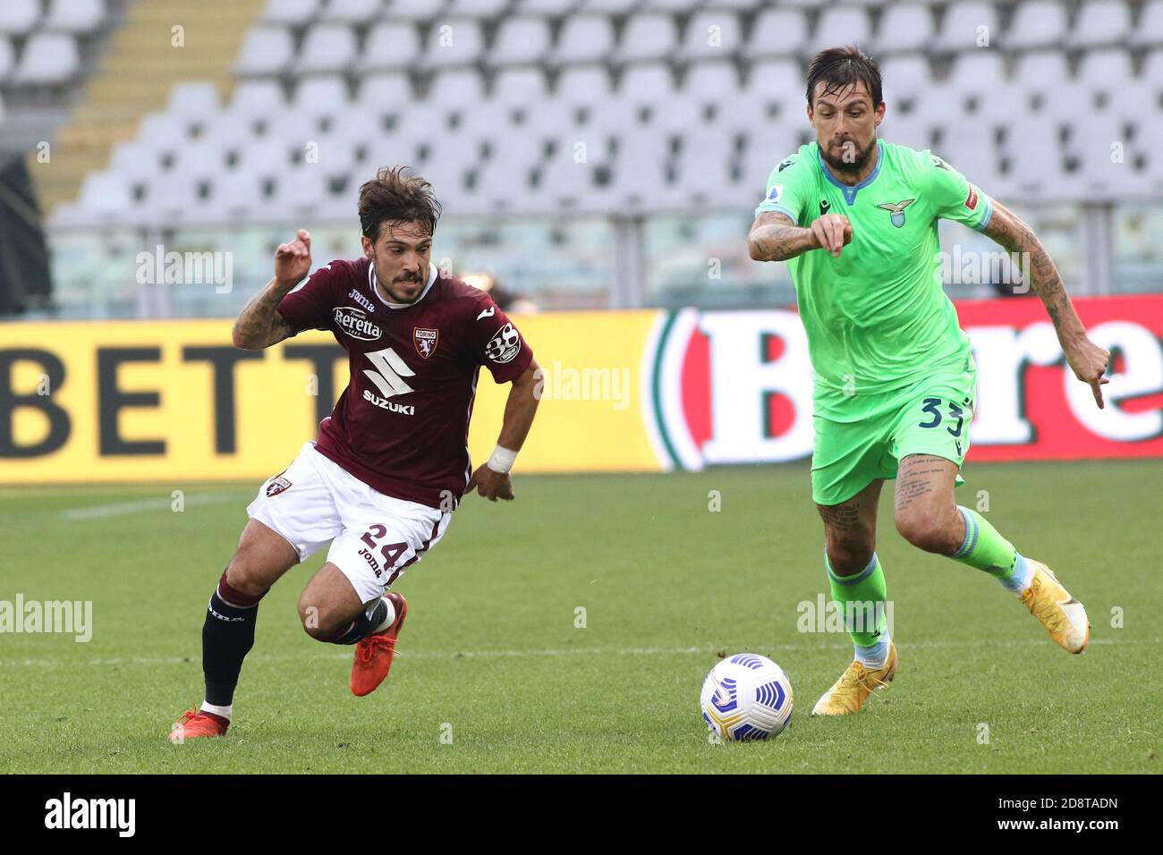 Torino, Italia. torino, Italia, Stadio Olimpico, 01 Nov 2020, 24 Simone Verdi (Torino FC) durante Torino FC vs SS Lazio - Calcio italiano Serie A match - Credit: LM/Claudio Benedetto Credit: Claudio Benedetto/LPS/ZUMA Wire/Alamy Live News 2020 Foto Stock