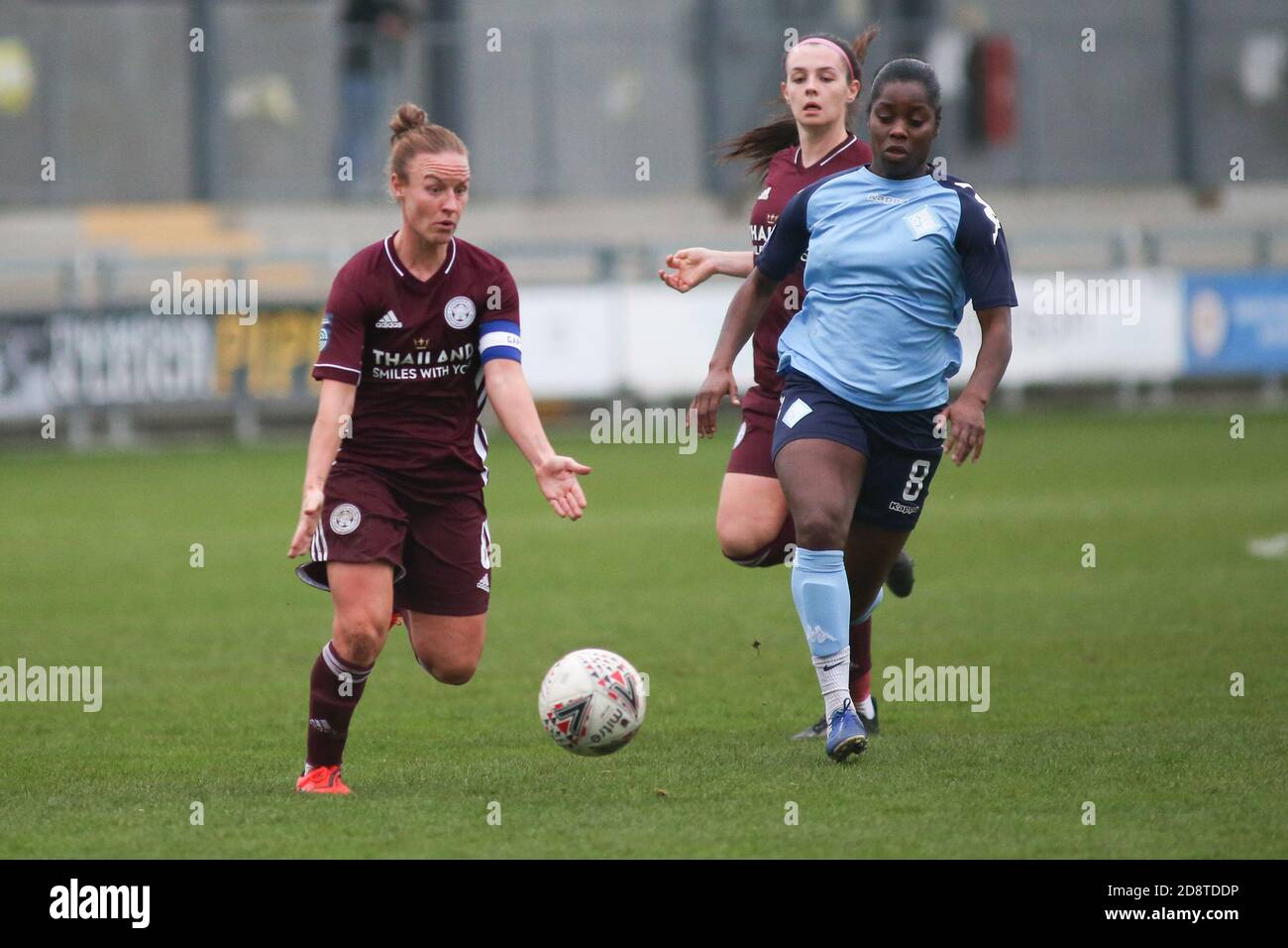 Dartford, Regno Unito. 11 Gennaio 2020. Remi Allen (Leicester City) controlla la palla durante la partita fa Women's Super League 2 tra London City e Leicester City al Princes Park di Dartford. FEDERICO GUERRA MARANESI/SPP Credit: SPP Sport Press Photo. /Alamy Live News Foto Stock