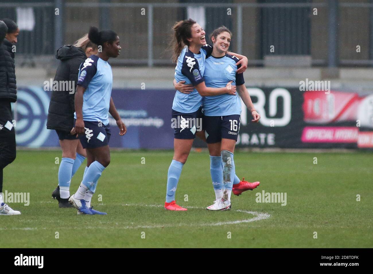 Dartford, Regno Unito. 11 Gennaio 2020. London City festeggia dopo la vittoria durante la partita fa Women's Super League 2 tra London City e Leicester City al Princes Park di Dartford. FEDERICO GUERRA MARANESI/SPP Credit: SPP Sport Press Photo. /Alamy Live News Foto Stock