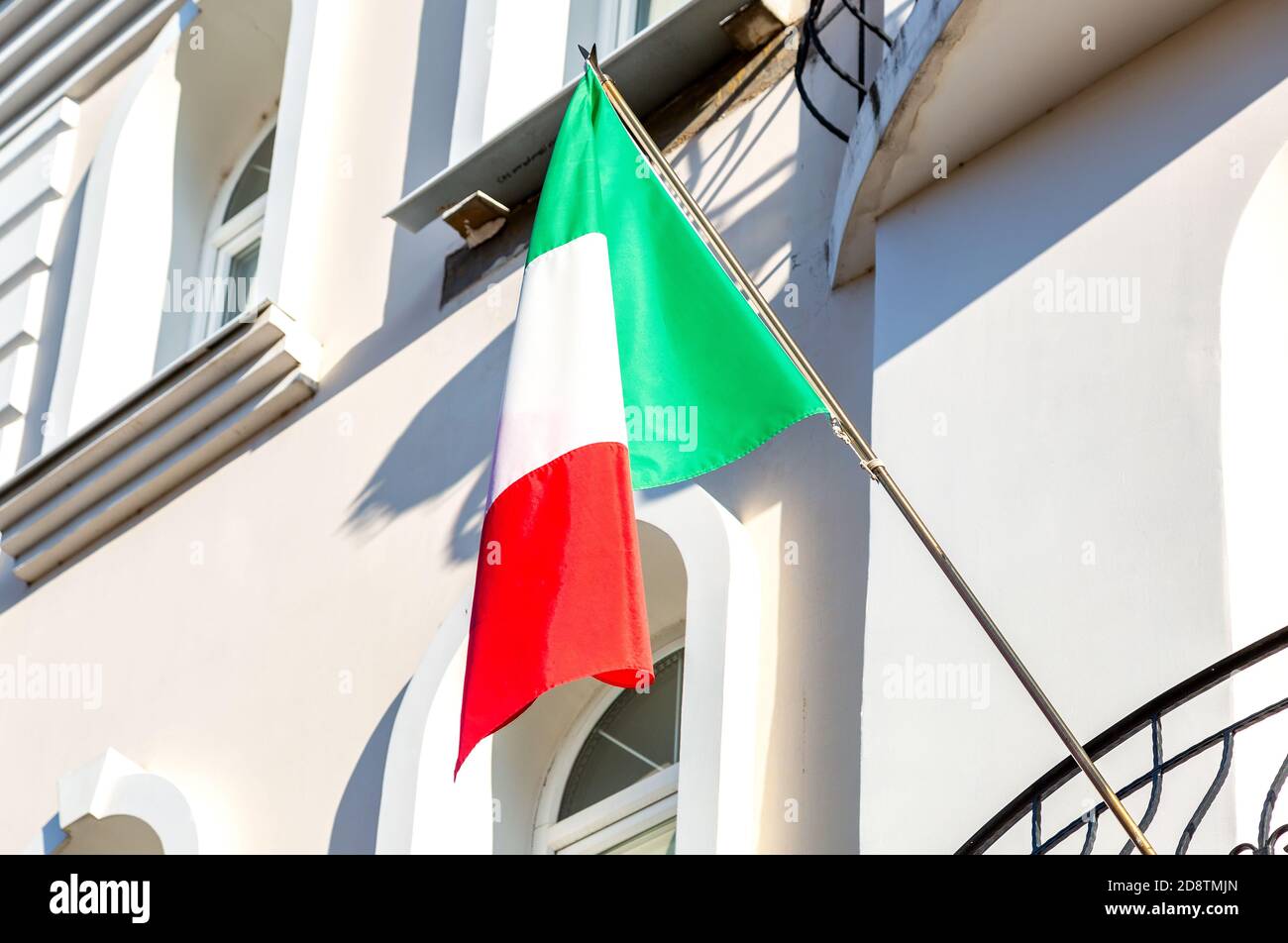 Foto De Bandiera Italiana. Render 3D Del Tricolore Italiano Che Si - Foto 11