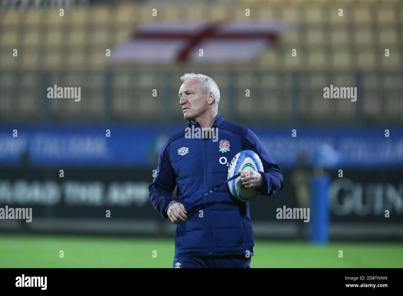 Parma, Italia. parma, Italia, Stadio Sergio Lanfranchi, 01 Nov 2020, Inghilterra allenatore Simon Middleton durante il riscaldamento durante la Guinness delle Donne Six Nations 2020 - Italia vs Inghilterra - Rugby Six Nations match - Credit: LM/Massimiliano Carnabuci Credit: Massimiliano Carnabuci/LPS/ZUMA Wire/Alamy Live News 2020 Foto Stock