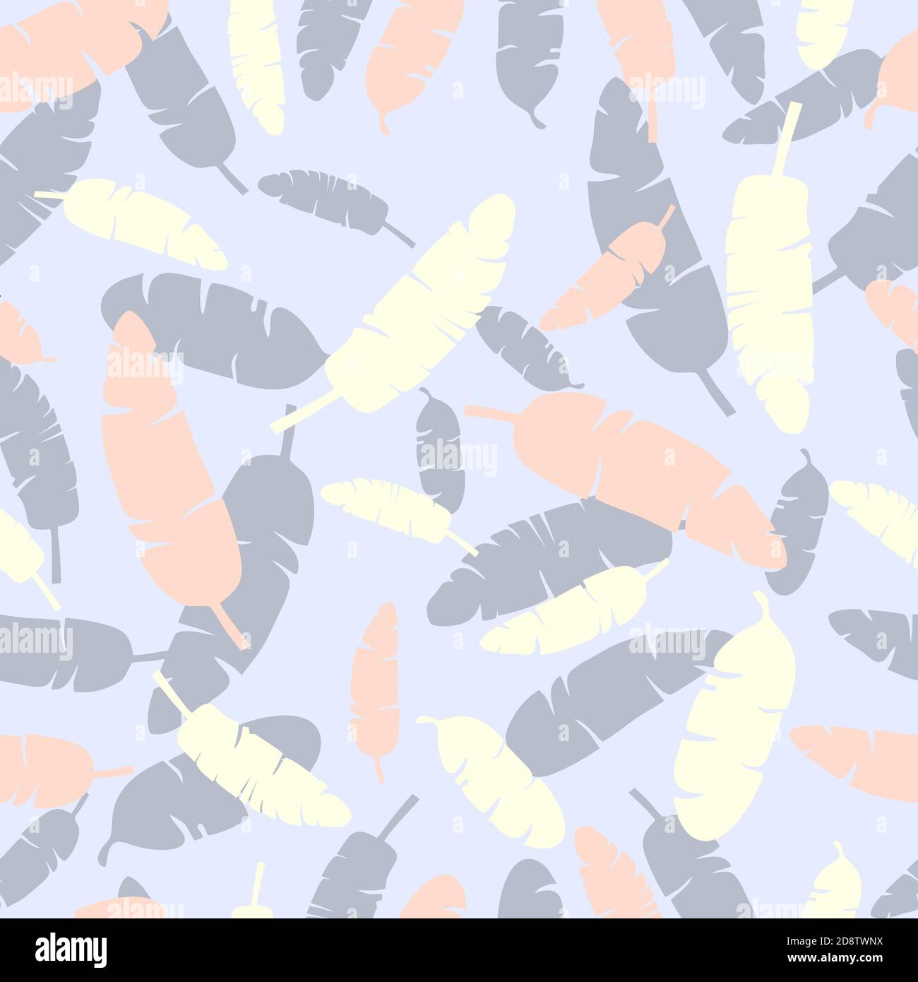 Modello senza fine con rami di palme colorate Illustrazione Vettoriale