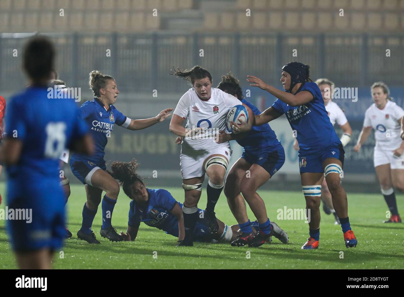 Stadio Sergio Lanfranchi, parma, Italia, 01 Nov 2020, Inghilterra n8 Sarah Beckett porta la palla durante le Donne 2020 - Italia vs Inghilterra, Rugby Six Nations match - Credit: LM/Massimiliano Carnabuci/Alamy Live News Foto Stock