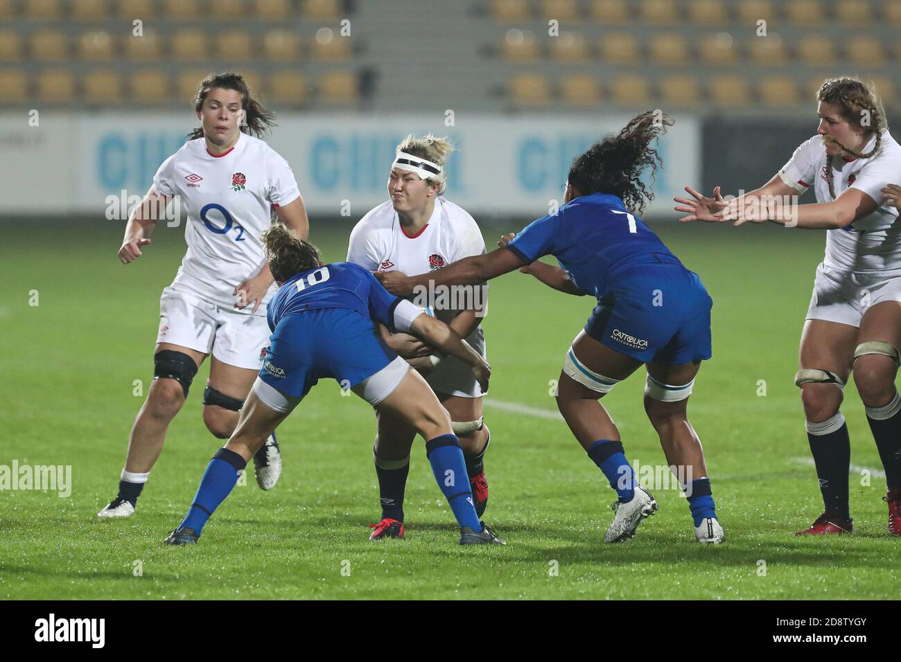 Stadio Sergio Lanfranchi, parma, Italia, 01 Nov 2020, Marlie Packer (Inghilterra) con un carries durante le Donne 2020 - Italia vs Inghilterra, Rugby Six Nations match - Credit: LM/Massimiliano Carnabuci/Alamy Live News Foto Stock