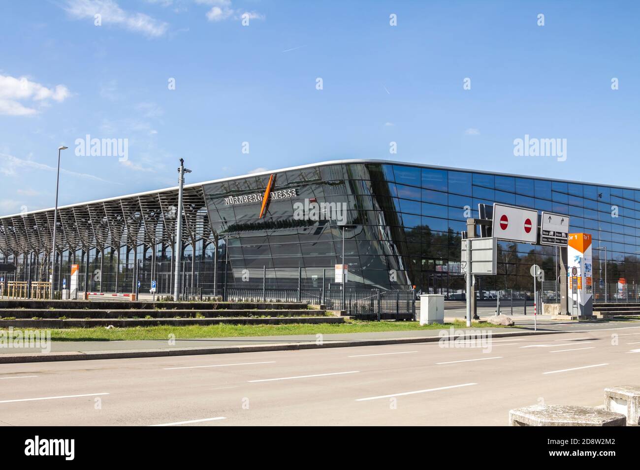 Nurnberg, Germania : Messe (Centro Congressi) a Norimberga, Germania. Ospita numerose importanti fiere internazionali. Foto Stock