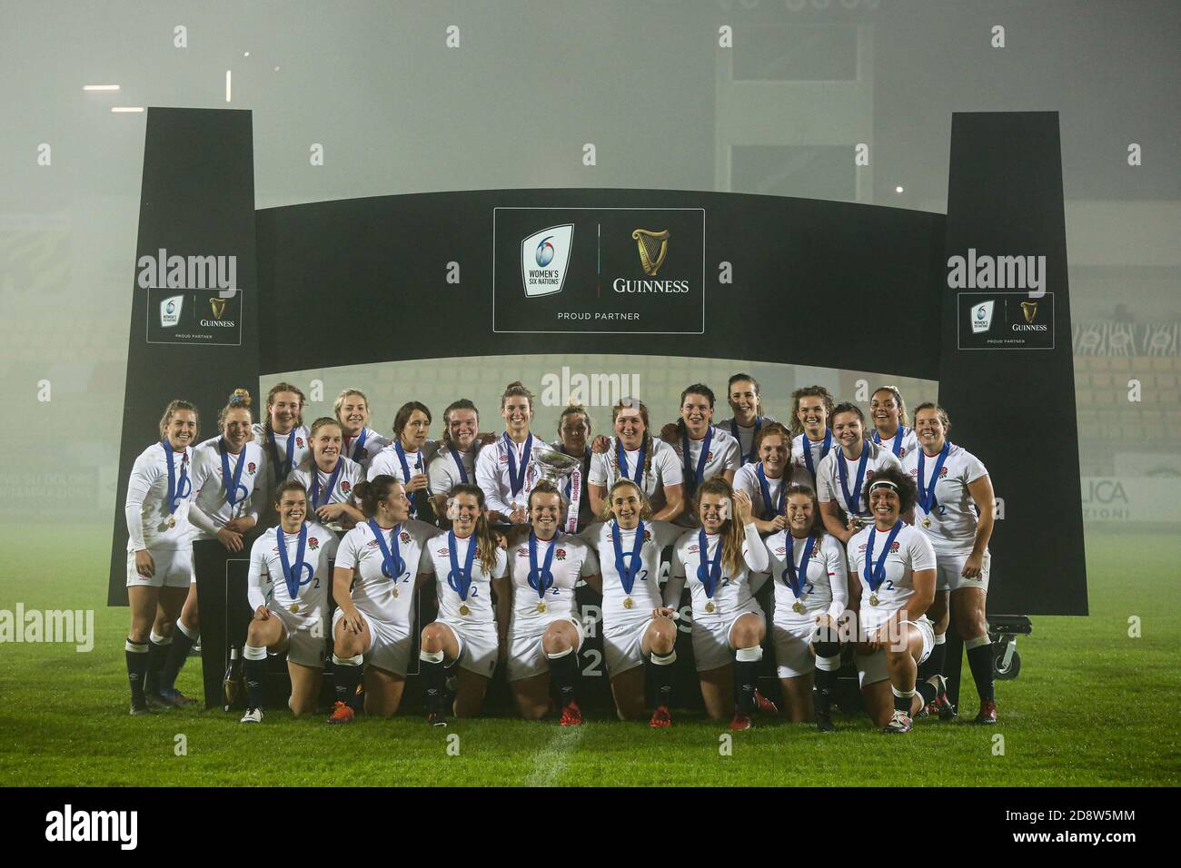 Stadio Sergio Lanfranchi, parma, Italia, 01 Nov 2020, Inghilterra festeggia la vittoria nelle sei Nazioni 2020 durante le Donne 2020 - Italia vs Inghilterra, Rugby Six Nations match - Credit: LM/Massimiliano Carnabuci/Alamy Live News Foto Stock