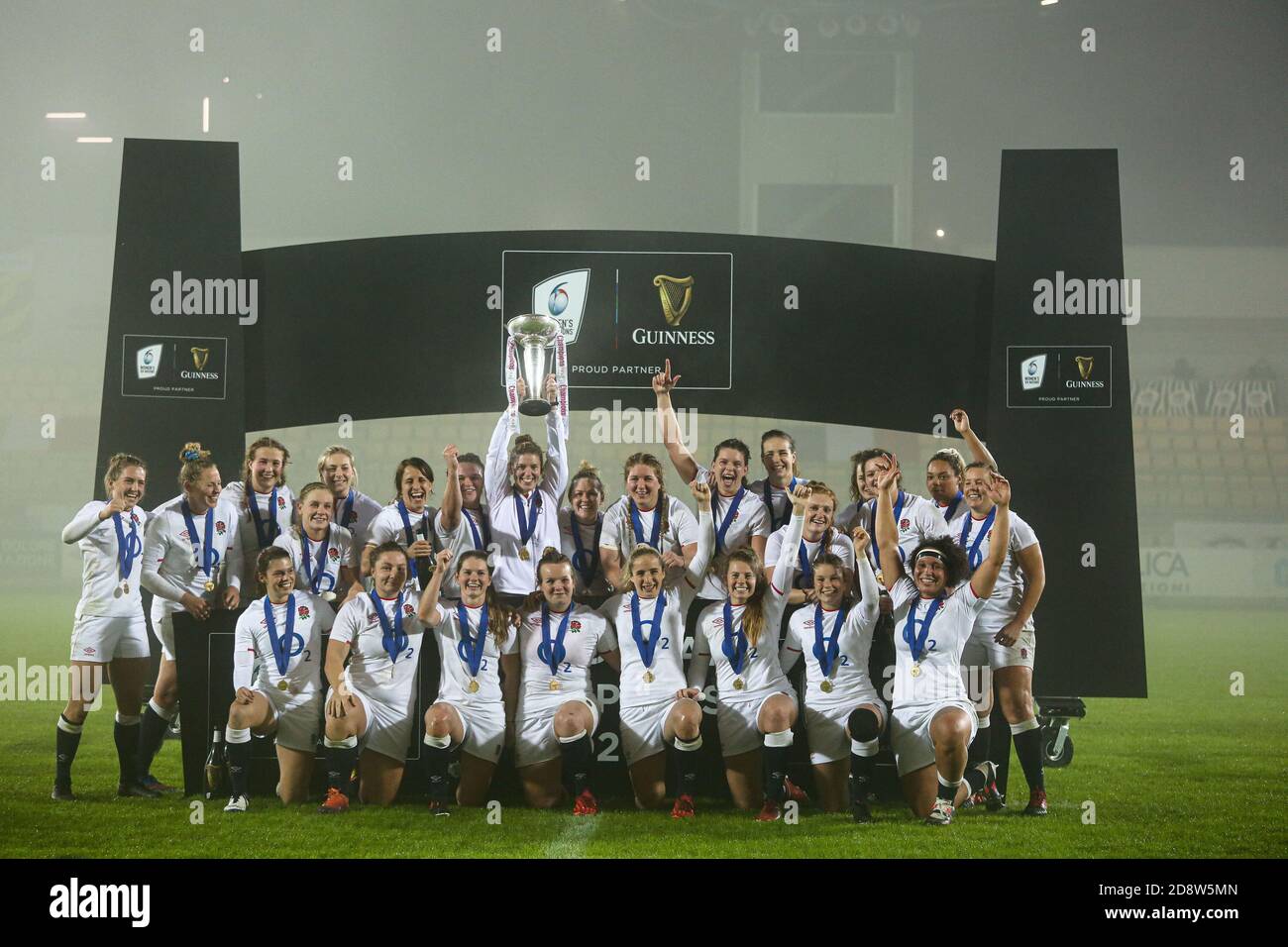 Stadio Sergio Lanfranchi, parma, Italia, 01 Nov 2020, Inghilterra festeggia la vittoria nelle sei Nazioni 2020 durante le Donne 2020 - Italia vs Inghilterra, Rugby Six Nations match - Credit: LM/Massimiliano Carnabuci/Alamy Live News Foto Stock