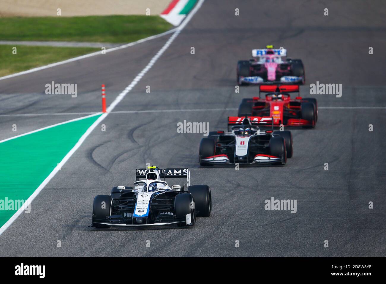 Imola, Italia. 1 novembre 2020. 06 LATIFI Nicholas (CAN), Williams Racing F1 FW43, azione in occasione del Gran Premio dell'emilia Romagna 2020, Gran Premio dell'Emilia Romagna, dal 31 ottobre al 1° novembre 2020 sull'autodromo internazionale Enzo e Dino Ferrari, a Imola, Italia - Foto Joao Filipe / DPI Credit: LM/DPPI/Joao Filipe/Alamy Live News Foto Stock