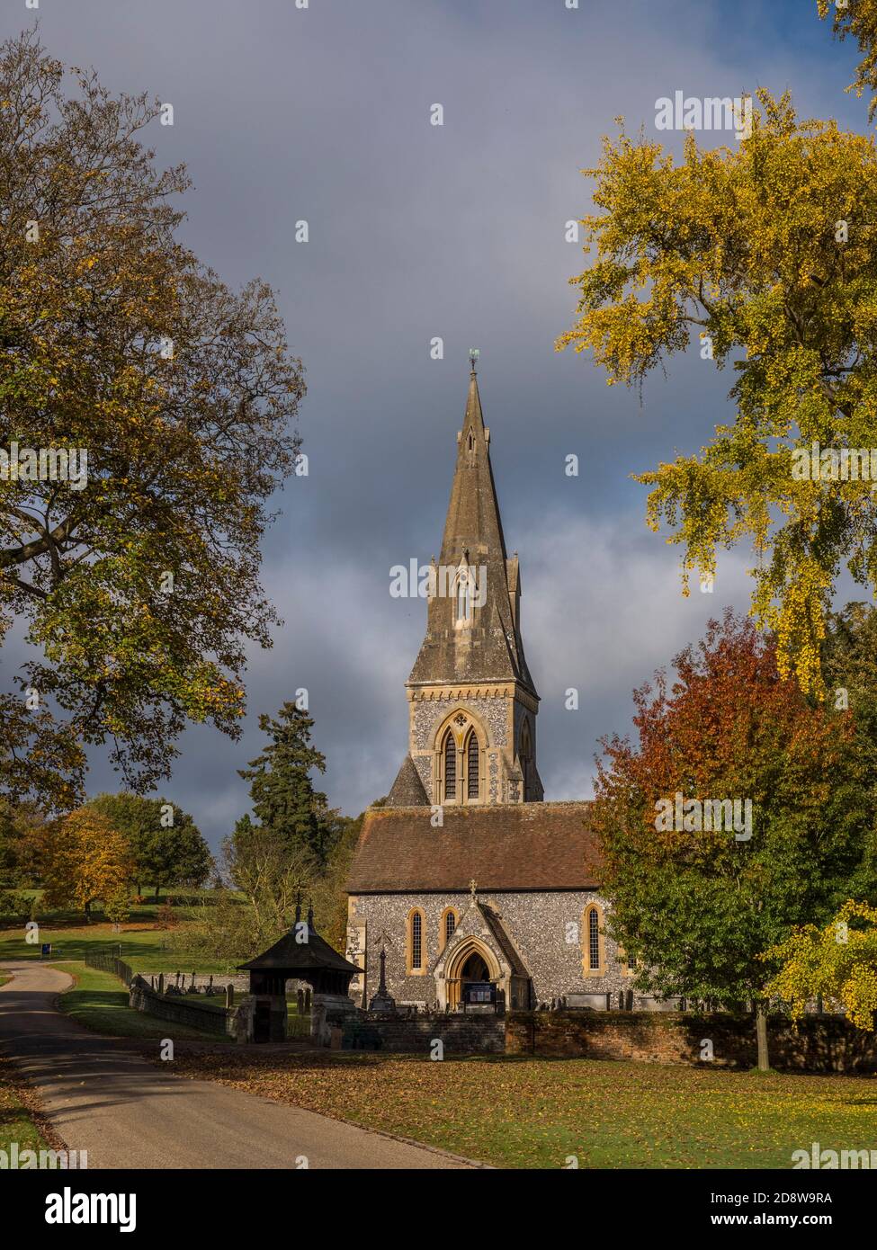 St Mark's Church, Englefield Estate, Berkshire, Inghilterra, Regno Unito, GB. Foto Stock