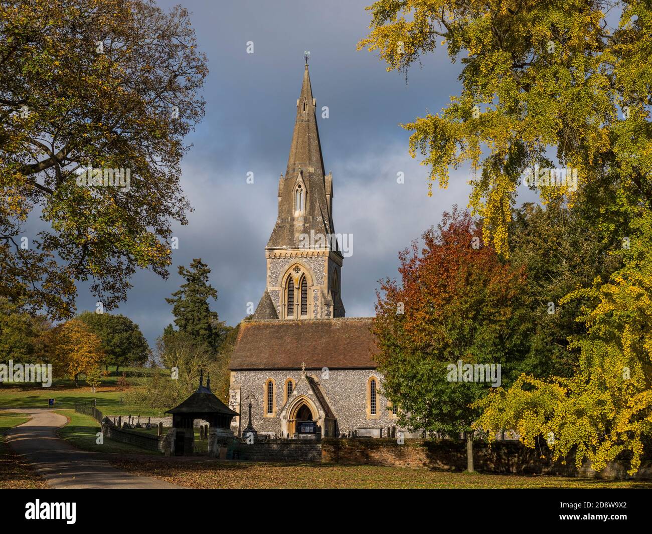 St Mark's Church, Englefield Estate, Berkshire, Inghilterra, Regno Unito, GB. Foto Stock