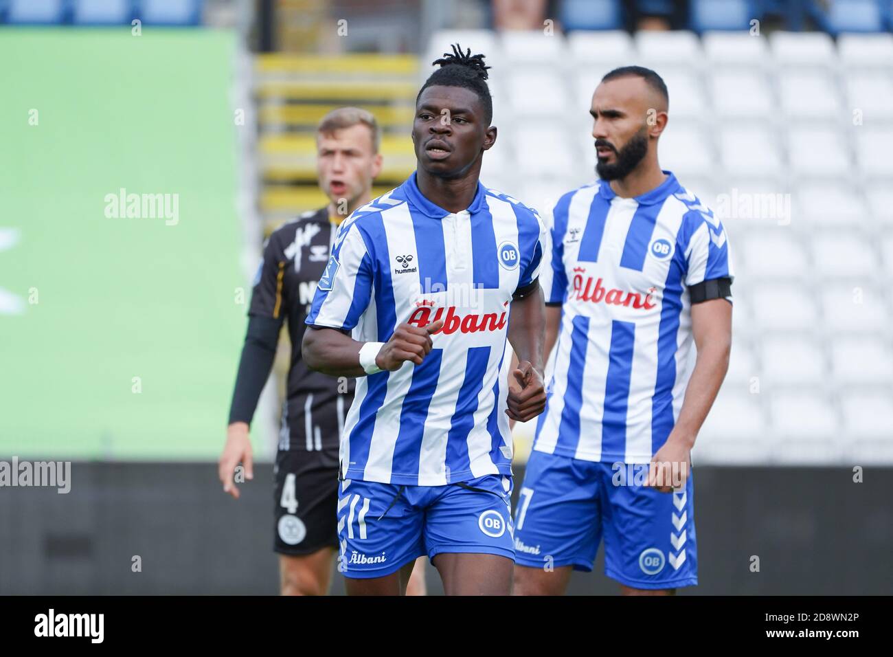 Odense, Danimarca. 01 Nov 2020. Emmanuel Sabbi (11) di OB visto durante la partita 3F Superliga tra Odense Boldklub e AC Horsens al Nature Energy Park di Odense. (Photo Credit: Gonzales Photo/Alamy Live News Foto Stock