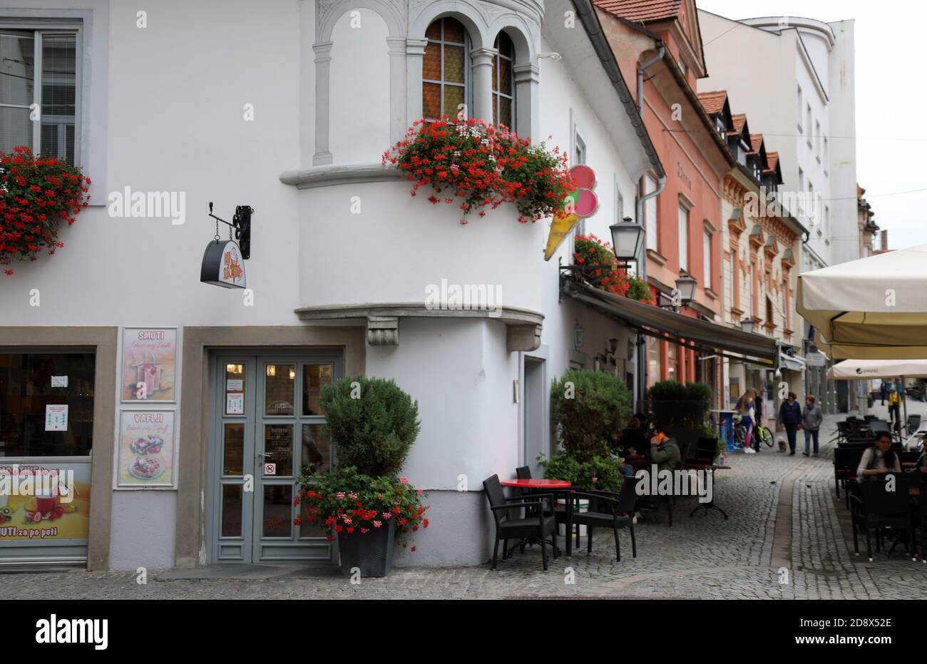 Centro di Maribor nella Slovenia orientale Foto Stock