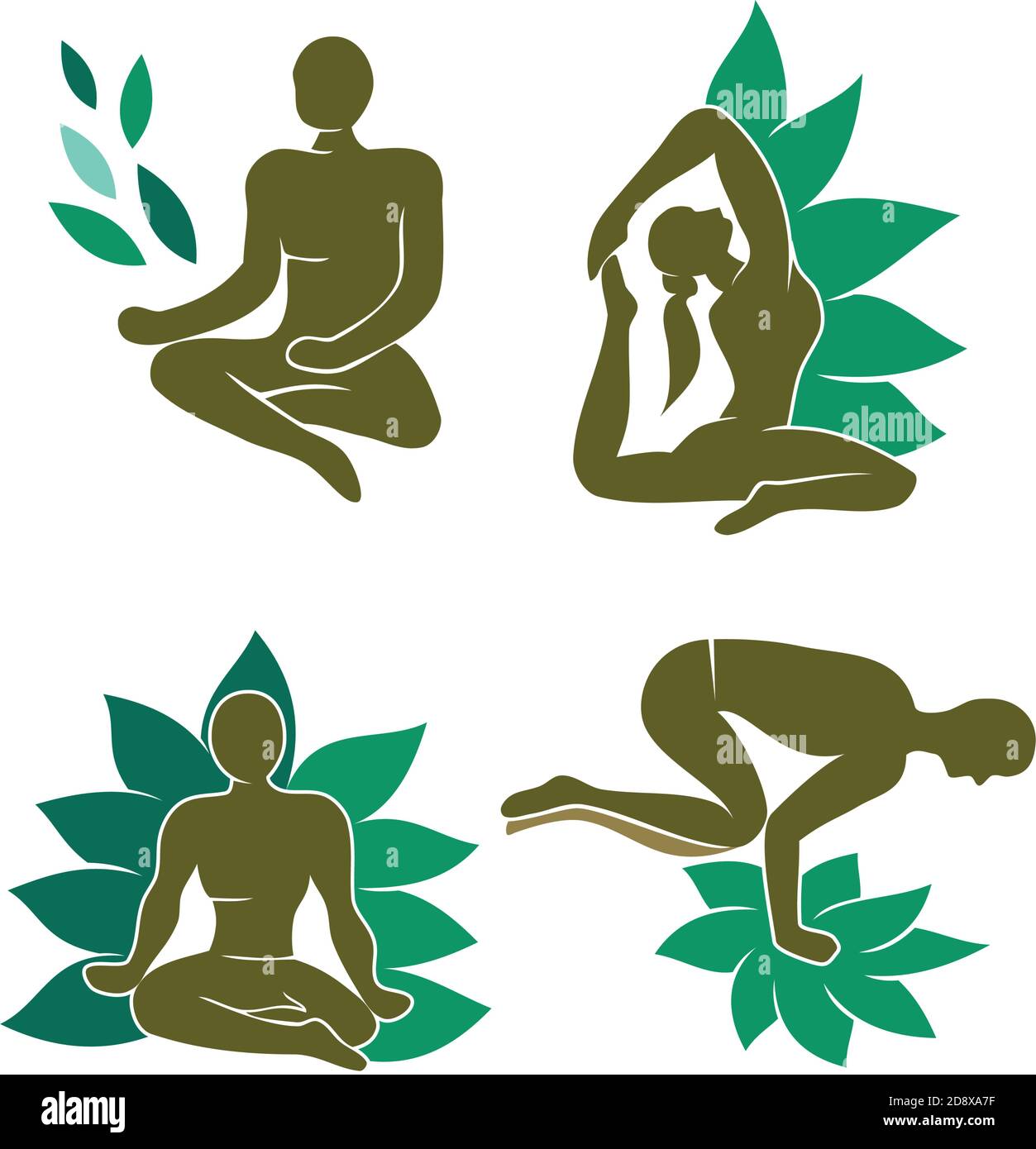 Yoga meditazione Lotus Spa Illustrazione modello Illustrazione Vettoriale