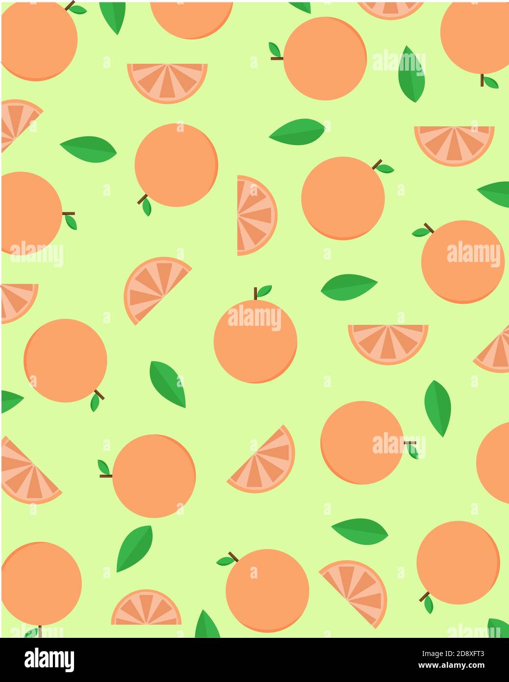 Disegno vettoriale di disegno di disegno di modello di frutta arancione Illustrazione Vettoriale