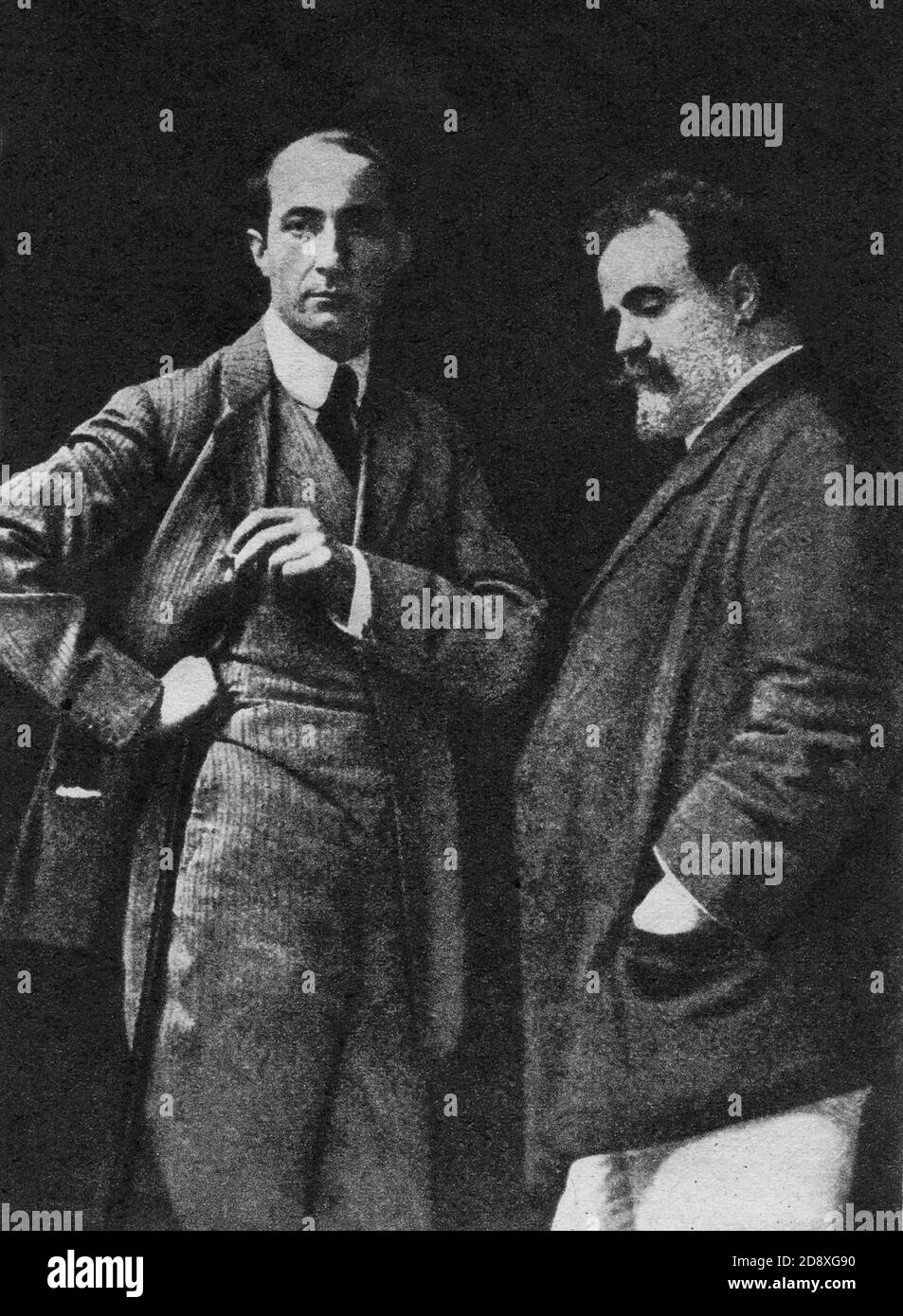 1909 : il pittore e scrittore italiano ARDENGO SOFFICI ( 1879 - 1964 ) con IL celebre scultore MEDARDO ROSSO ( 1858 - 1928 ) - LETTERATURA - LETTERATURA - POESIA - POESIA - SCULTORE - SCULTORE - ARTE ---- Archivio GBB Foto Stock