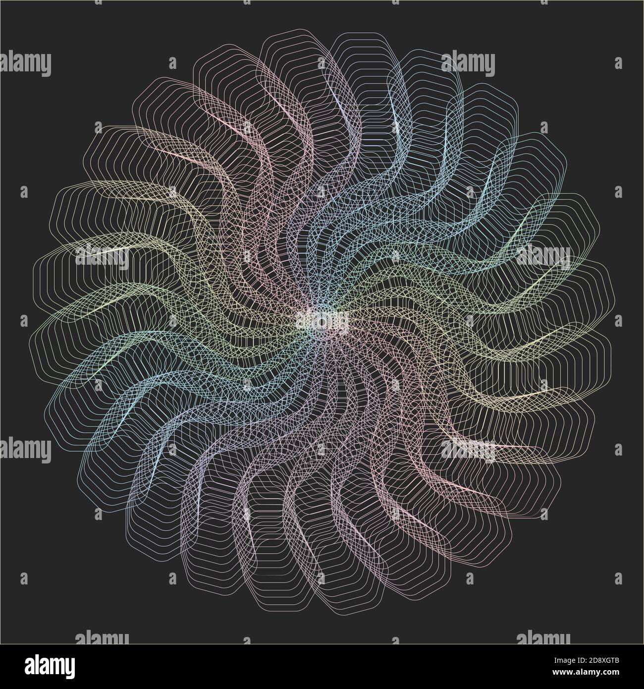 Abstract Rainbow Color Vortex Art Design sfondo Illustrazione Vettoriale