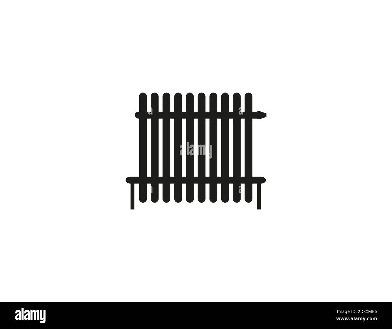 Radiatore, icona del riscaldatore su sfondo bianco. Illustrazione vettoriale. Illustrazione Vettoriale