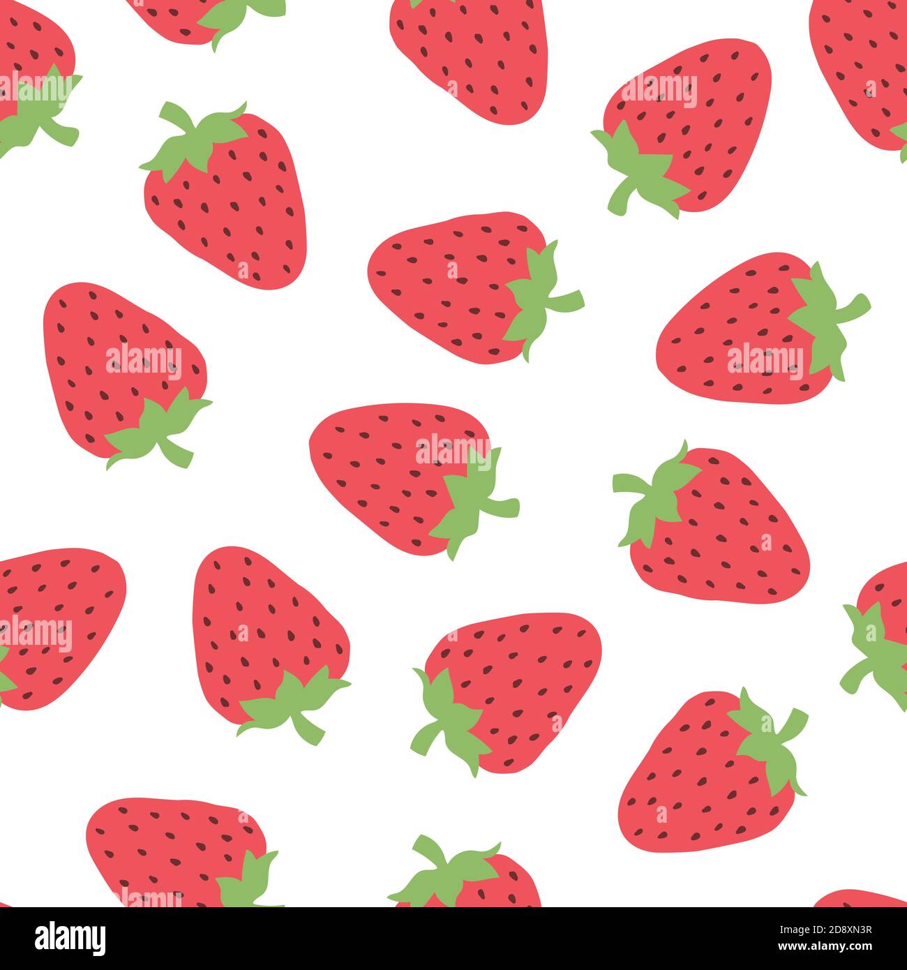 Motivo senza cuciture con carina fragola Illustrazione Vettoriale