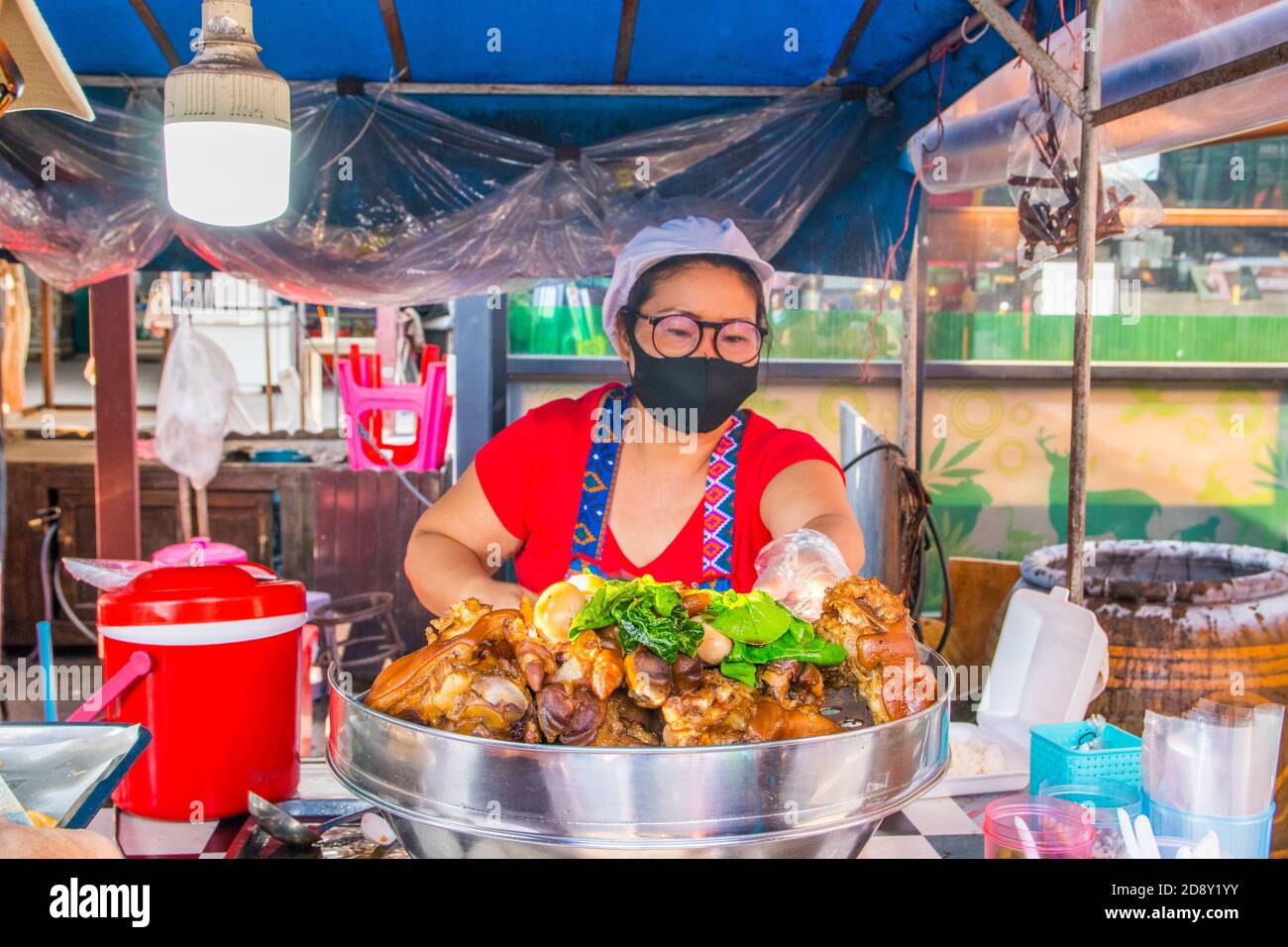 vita di strada a Pattaya soi buakhao Foto Stock