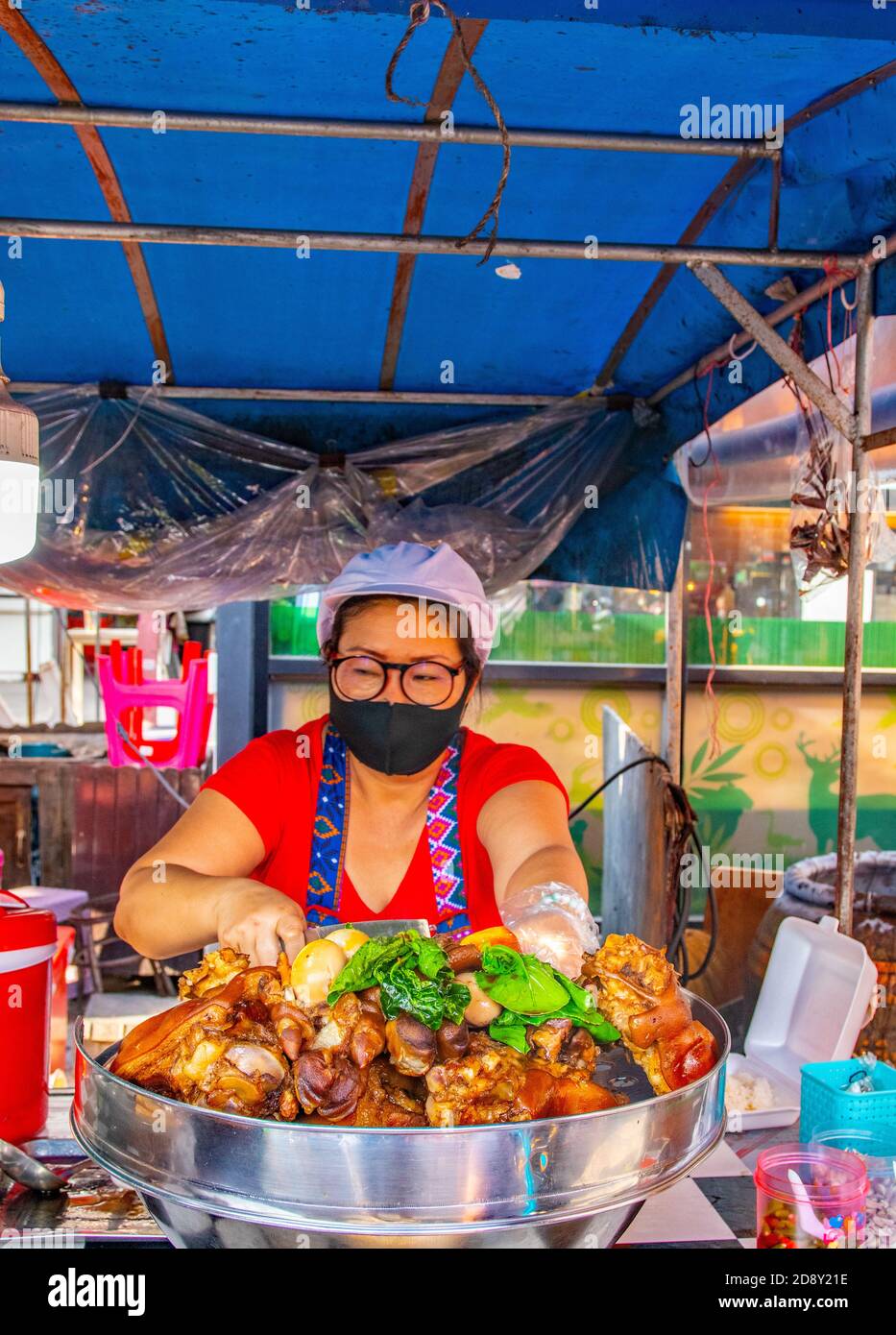 vita di strada a Pattaya soi buakhao Foto Stock