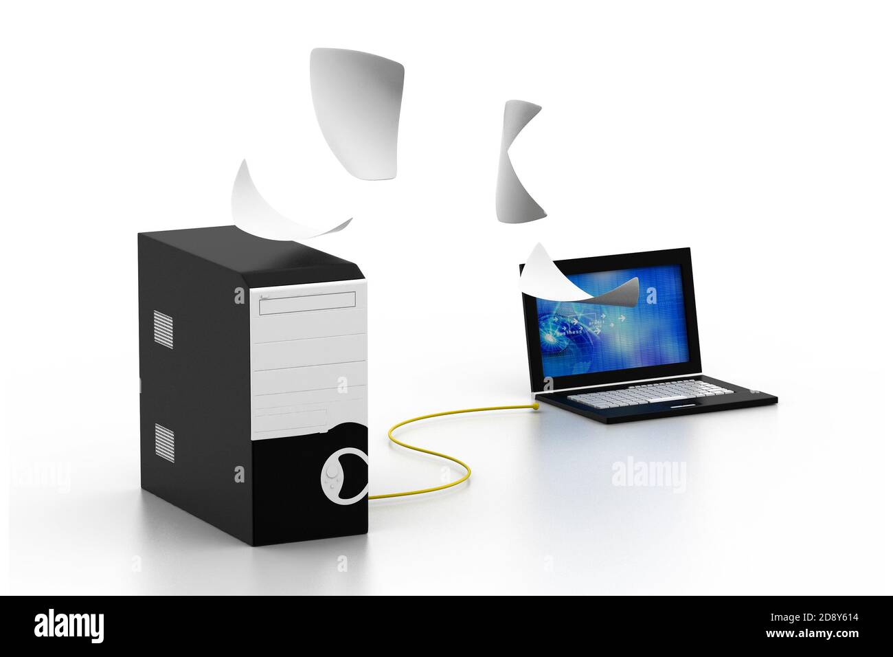 Copiare o eseguire il backup dei file di dati Foto Stock