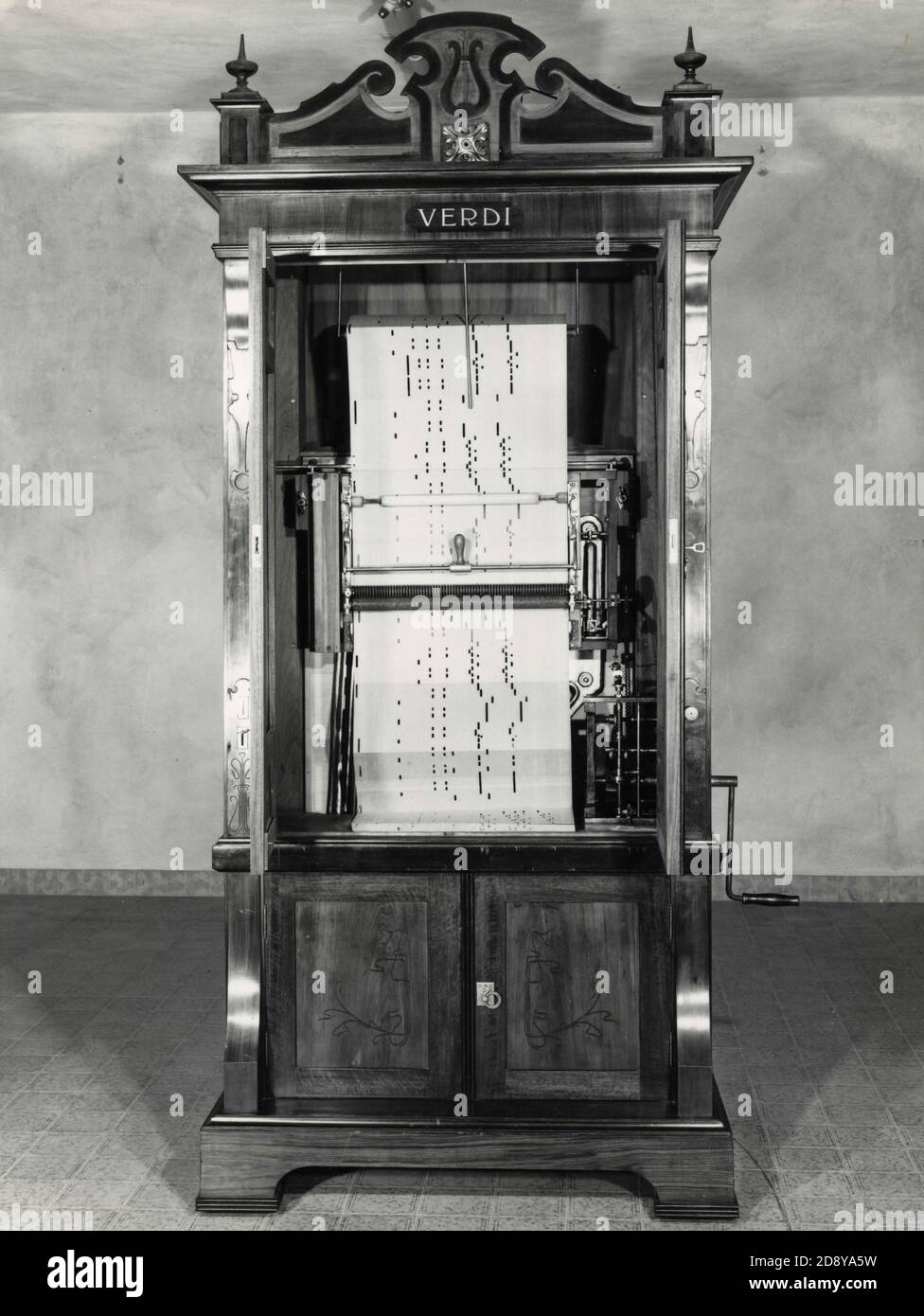 Cabinet per lettore musicale Verdi Disc Foto Stock