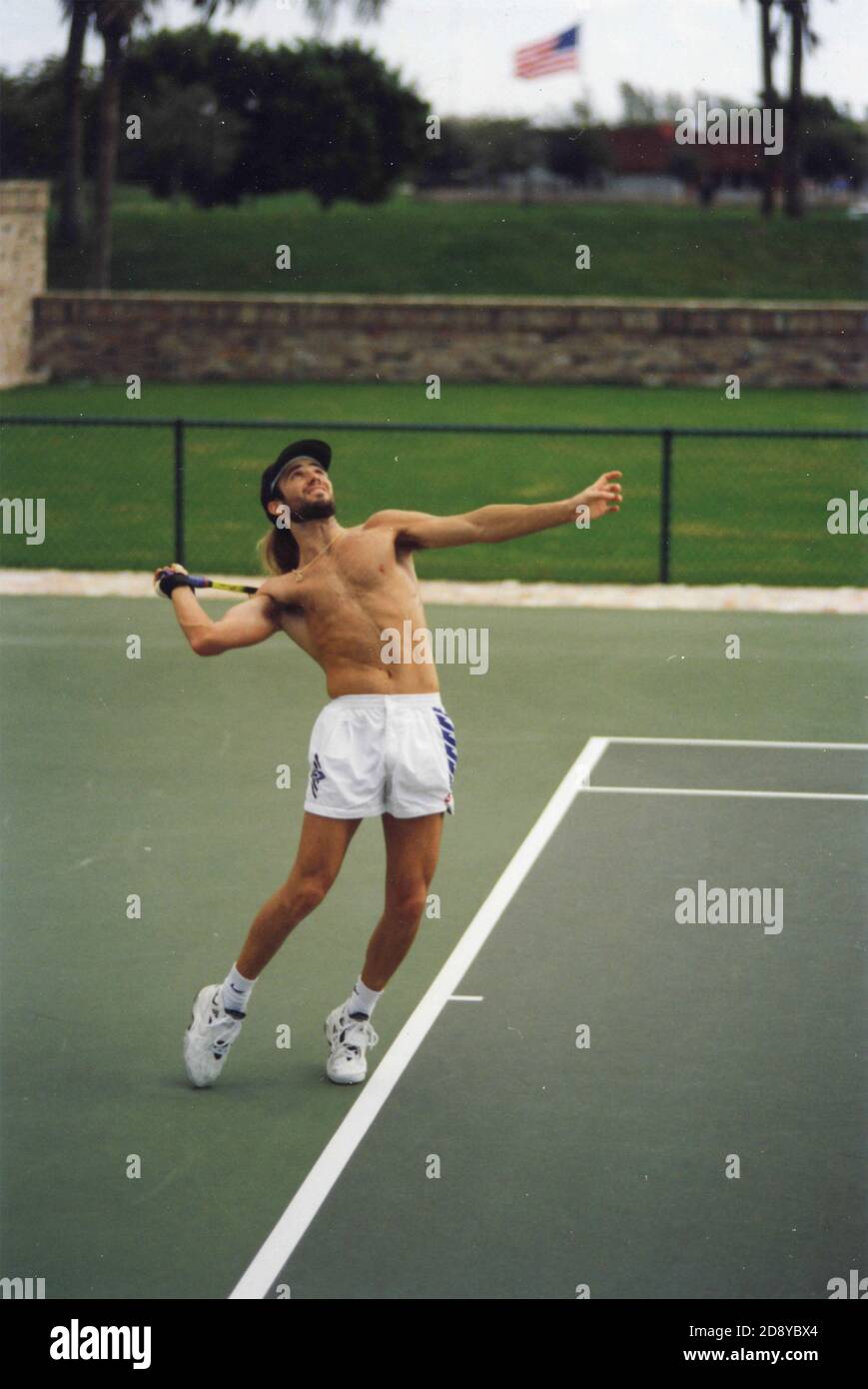Foto vintage Tennis, Agassi, Wimbledon, 1998, stampa 25 x 18 cm