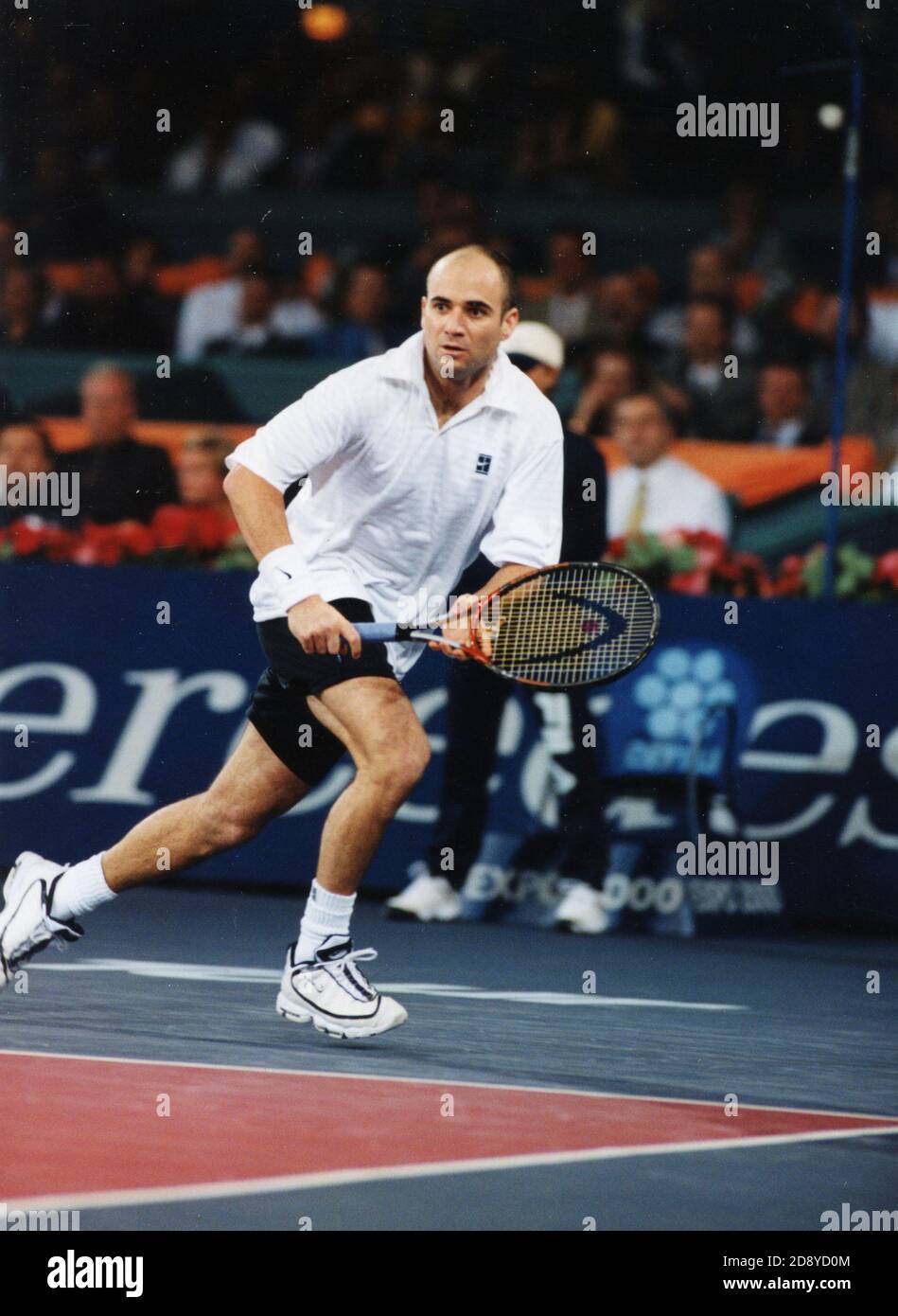Il tennista americano Andre Agassi, anni 2000 Foto Stock